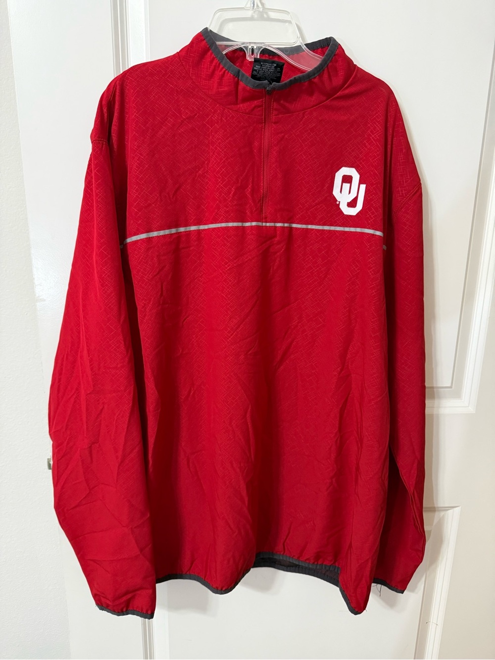 Colosseum Red & Gray OU Quarter-Zip Pullover